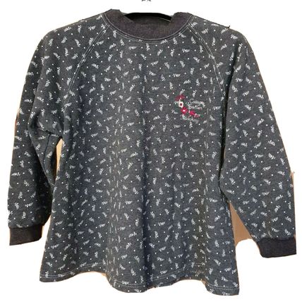 Kidokay Girls Warm Cotton Mix Grey Printed tunic Top Age 5-6
