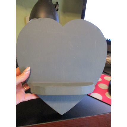 Wooden Heart Shaped Shelf 9 1/4 x 10 x 3/4"