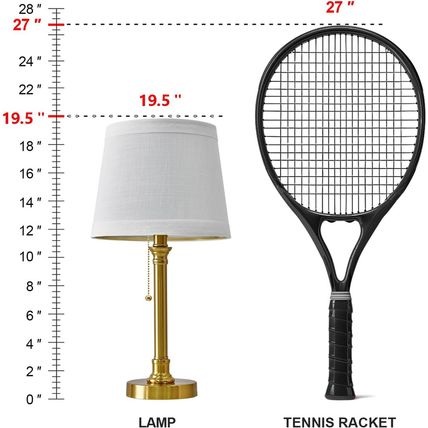 Oneach Modern Gold Brass Table Lamp Set of 2 for Bedroom Living Room 19.5'' Trad