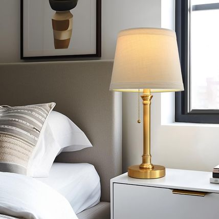 Oneach Modern Gold Brass Table Lamp Set of 2 for Bedroom Living Room 19.5'' Trad