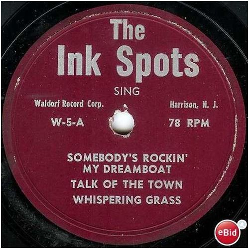 1950's Waldorf 78 #W-5 "The INK SPOTS Sing" - 6 tracks!