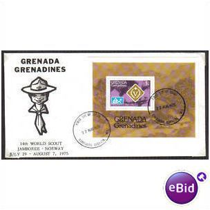 1976 GRENADINES SCOUTS 14TH JAMBOREE MINISHEET FDC