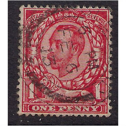 GB 1912 KGV 1d Scarlet used stamp wmk 49. (B8 )