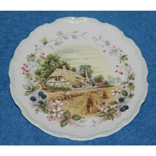 Vintage Collectible Royal Albert Bone China Plate Autumn Scene