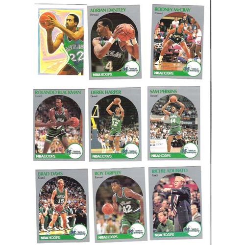 1990-91 NBA Hoops Team Set - Dallas Mavericks 15 cards– Dantley, McCray