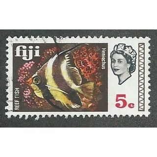 FIJ 1969 5c 'FISH' FINE USED (EBID48-193)