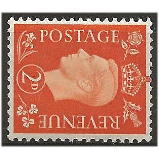 1937 SG465a 2d Orange Wmk Sideways Mounted Mint ..