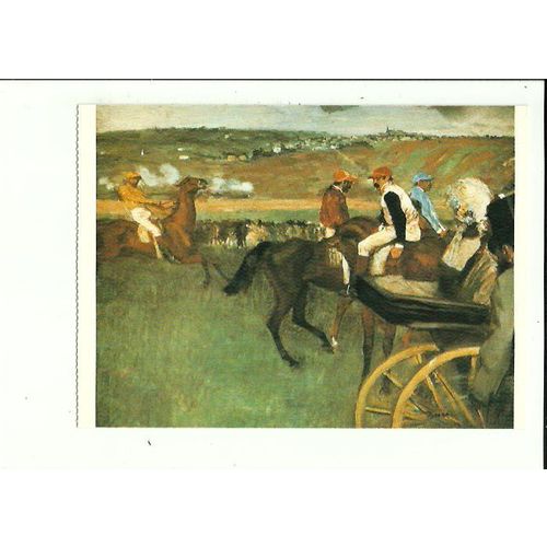 Art EDGARD DEGAS On The Racecourse Postcard by Magna