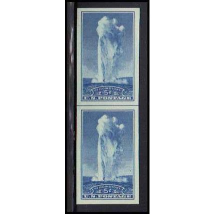 760 5c Yellowstone Park Very Fine MNH Hor Line Vert Pair Z2129