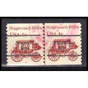 Used 1898Ab 4c Stagecoach Fine CNP Left 6 Line Gap PA0345