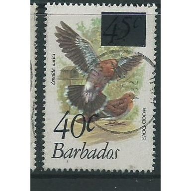barbados stamps sg683 bird surcharge sg 683 a