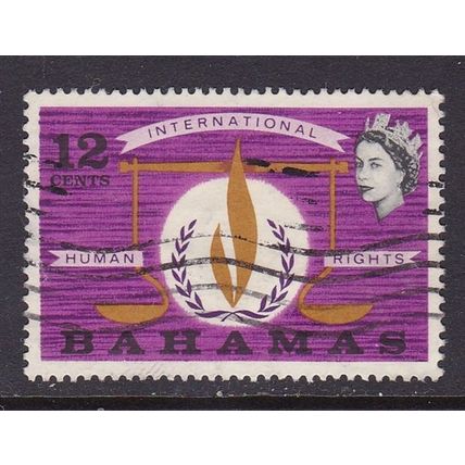 BAHAMAS 1968 HUMAN RIGHTS YEAR 12c USED SG313