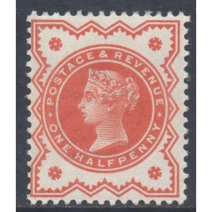 GB Scott 111 - SG197e, 1887 Jubilee 1/2d Vermilion MH*