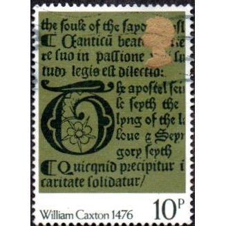 1976 500th Anniv of British Printing 10p Value. The Tretyse of Love. Fine Used