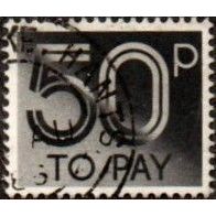 1982 Postage Due 50p Value, Grey-Black Fine Used
