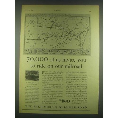1930 The Baltimore & Ohio Railroad Ad - 70,000 of Us