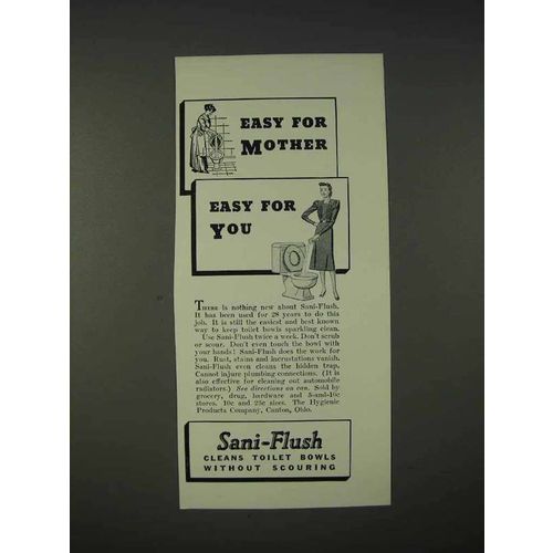 1940 Sani-Flush Toilet Cleaner Ad - Easy for You