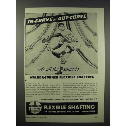 1943 Walker-Turner Flexible Shafting Ad - In-Curve