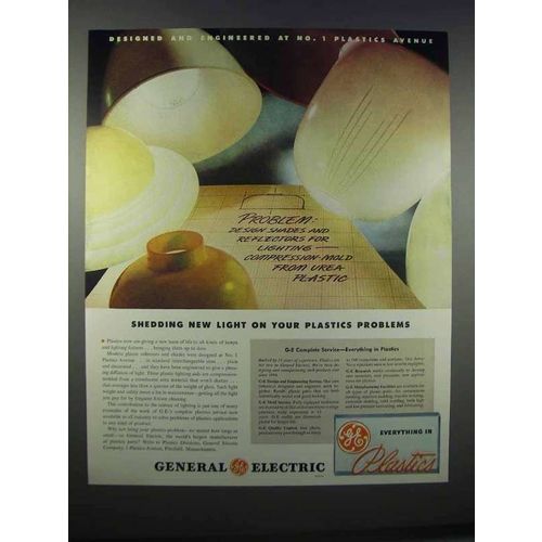1946 General Electric Plastics Ad - Shedding New Light