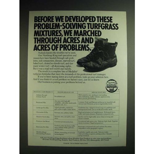 1985 Northrup King Medalist Turf Products Ad - Before we developed these