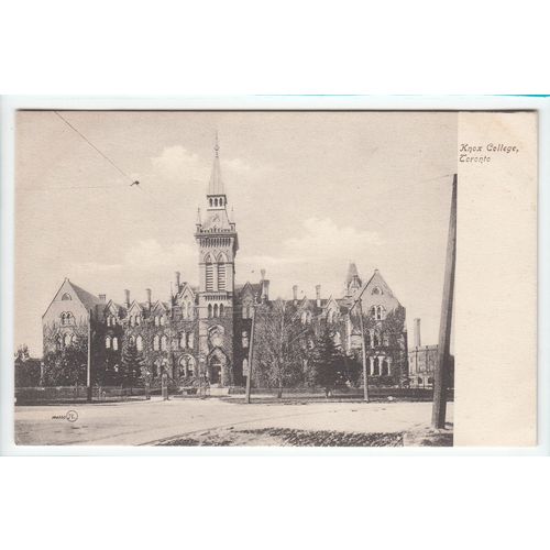 Knox College Toronto Ontario Canada Postcard 100355