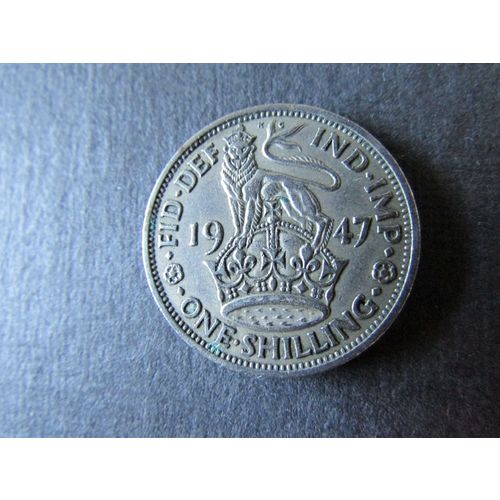 1947 GEORGE VI ENGLISH SHIELD ONE SHILLING FREE POST. AAL