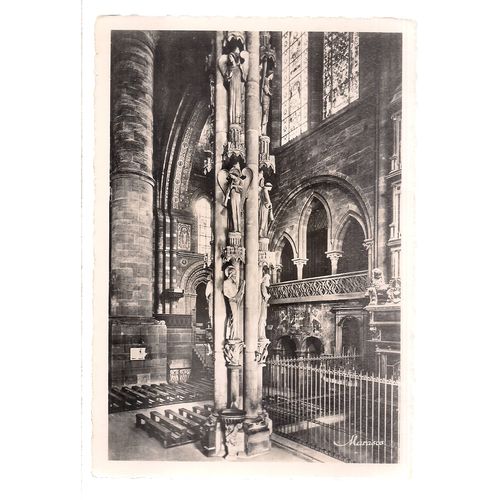 STRASBOURG CATHEDRAL, FRANCE unused vintage postcard RP (A) #
