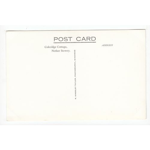Coleridge Cottage Nether Stowey Postcard Somerset RKT2