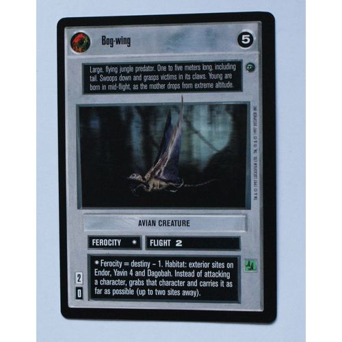 Star Wars CCG: Dagobah Limited # Bog-wing (A) 1997 light decipher