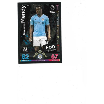 Match Attax 2018/19 224 Benjamin Mendy Manchester City Fan Favourite