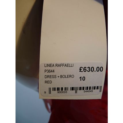 LINEA RAFFAELLI RED DRESS & BOLERO WEDDING / RACES / PARTY UK 10 £630 BNWT