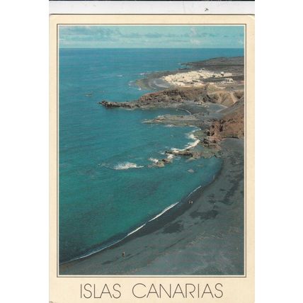 Lanzarote El Golfo Islas Canarias Spain Postcard used VGC