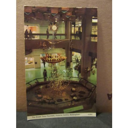 EMETT TIME FOUNTAIN, NOTTINGHAM used postcard by E T W Dennis 1978 pm =