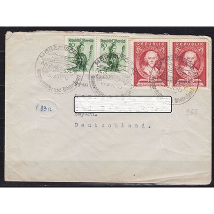 ÖSTERREICH AUSTRIA [1951] MiNr 0965 ( Brief ) [01] 2x