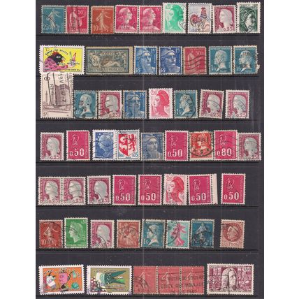 France Selection of 55 used stamps ( 298 )