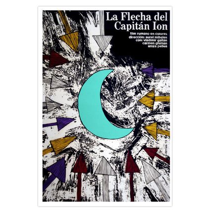 Movie Poster decor for Romanian film Arrow of Captain ION.Flechas.Art Design.