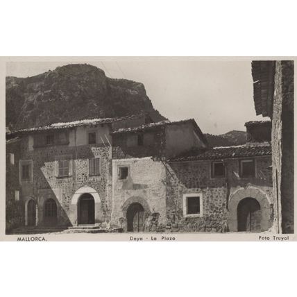 Deya La Plaza Mallorca Spain Real Photo Postcard