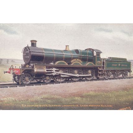 GWR Great Western Railway Class 4-6-0 No 75 Viscount Churchill Train Postcard