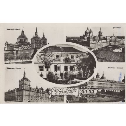 Hotel Jardin El Escorial Real Photo Spanish Old Postcard