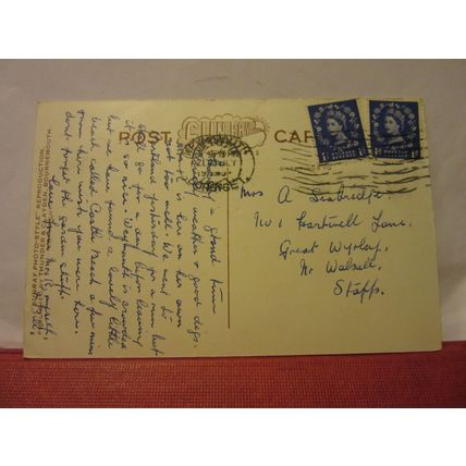 SANDSFOOT GARDENS & PORTLAND, WEYMOUTH, DORSET. used vintage postcard 1955 pm =