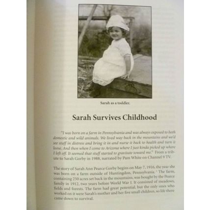 SIGNED JAVELINA ON HER DOORSTEP SARAH GORBY'S LIFELONG QUEST TO SAVE WILDLIFE