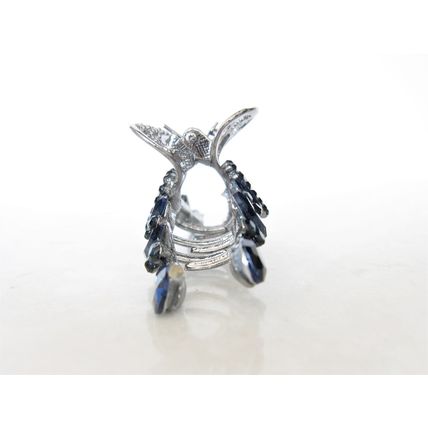 Medium silver metal heart crystal hair claw clip bridal clip medium/fine hair