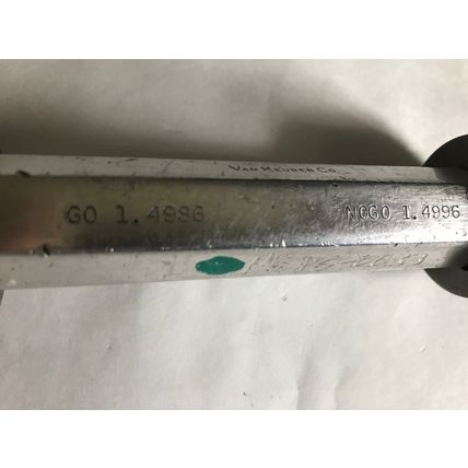 VAN KEUREN PLUG GAGE GO 1.4986 NOGO 1.4996 NOT GO,EJ
