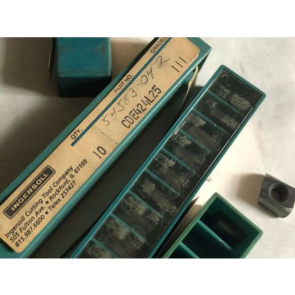 NEW LOT 50 INGERSOLL CDE424L25 CARBIDE INSERTS, GRADE 111 ,SV
