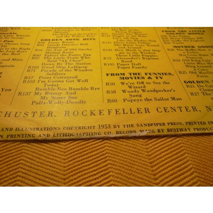 RARE 1952 Golden Records Disney's PETER PAN 45 Record! $30.00 Shipped!