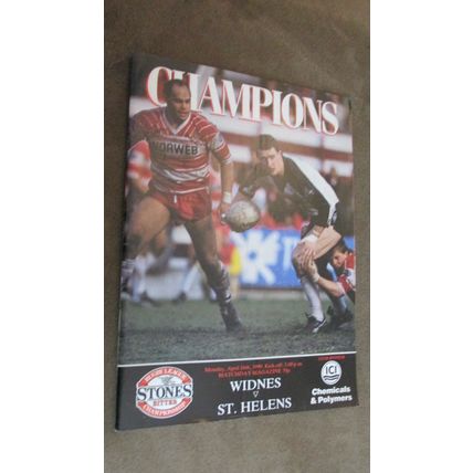 1990 Rugby Football League Programme - Widnes v St Helens