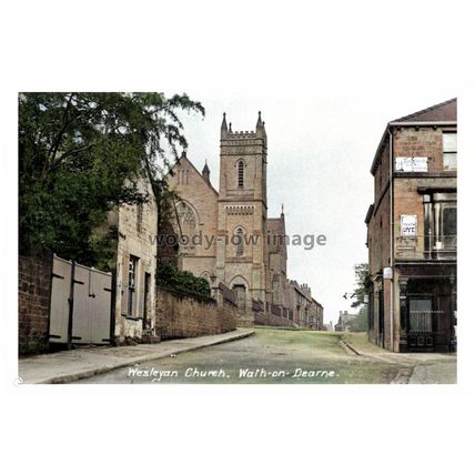 ptc1514 - Yorks. - Wesleyan Church & Road in Wath-upon-Dearne - print 6x4
