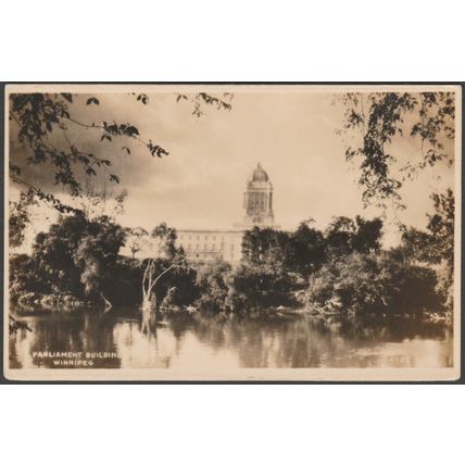 Parliament Building, Winnipeg, Manitoba, c.1920 - SJ Hayward RPPC