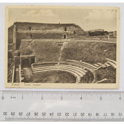 vintage postcard Pompei, Teatro Scoperto