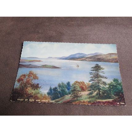 Valentines Art Postcard - Kyles of Bute & Arran Hills - Artist Brian Gerald A794